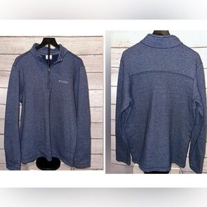 Columbia Blue Quarter-Zip Pullover Size Xl, Casual Wear, Work Wear,Office Attire
